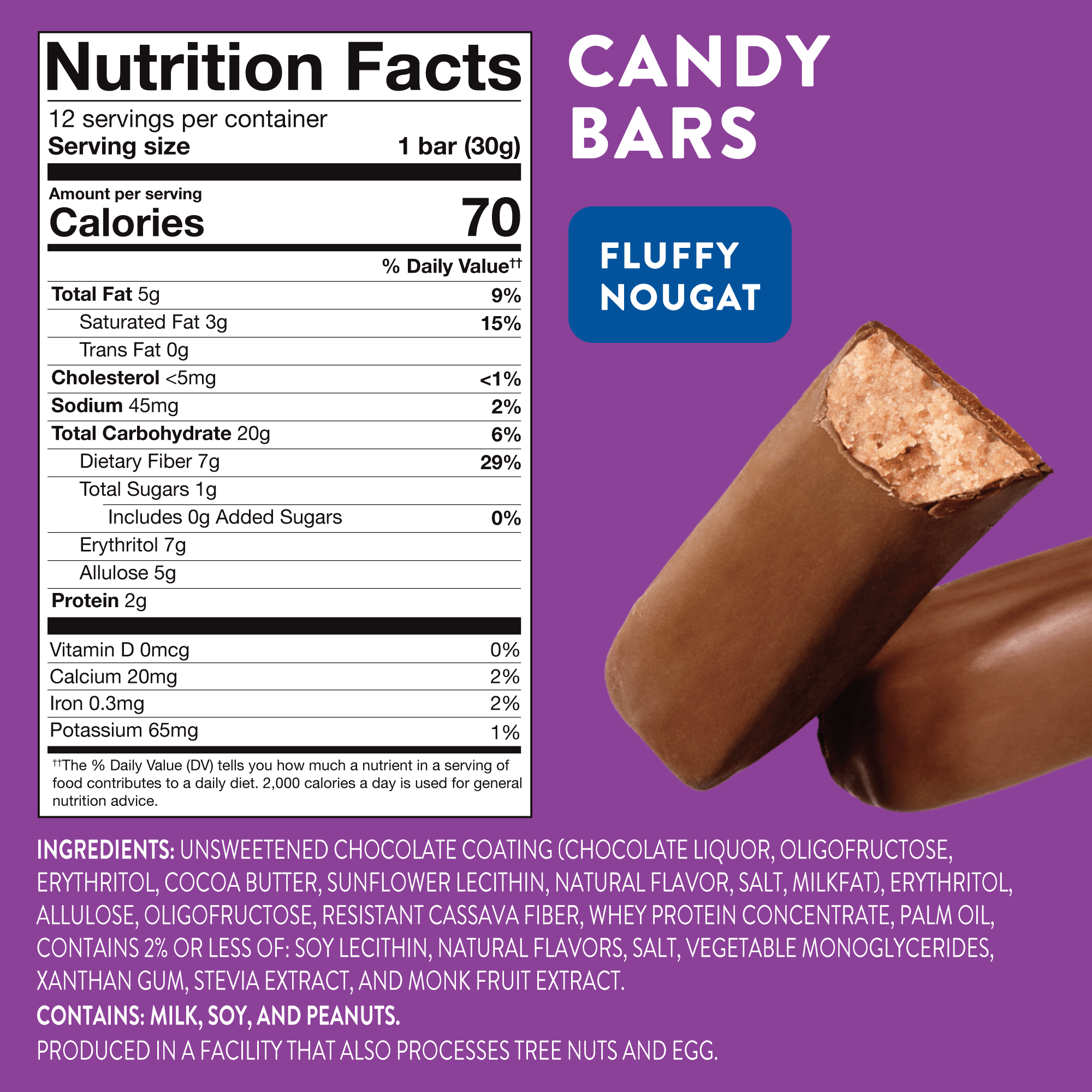 Candy Bars: Fluffy Nougat 12ct
