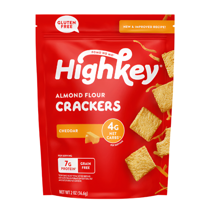 Highkey Almond Flour Cheddar Crackers almond flour low carb grain free